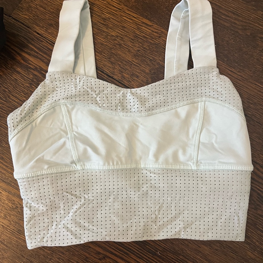 Light blue Lululemon sports bra/top